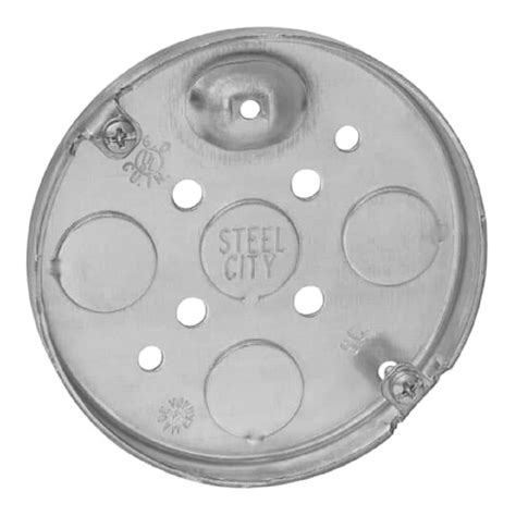 metal round pancake box|round metal electrical box.